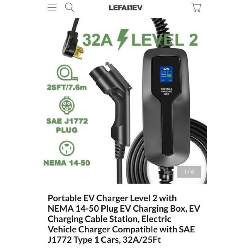 EV Mobile Charger 32Amp LEFANEV 32 Amp EV 