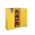 Justrite Sure-Grip® 8945201 EX Flammable Safety Cabinet, 45 Gallon, 2 Self-Close Doors, Yellow