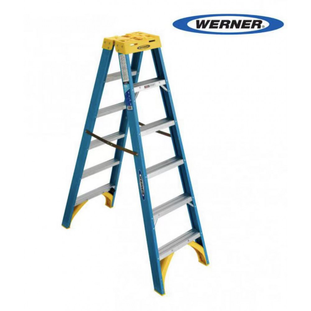 WERNER T6000 Fiberglass Twin Ladder 雙面人字梯