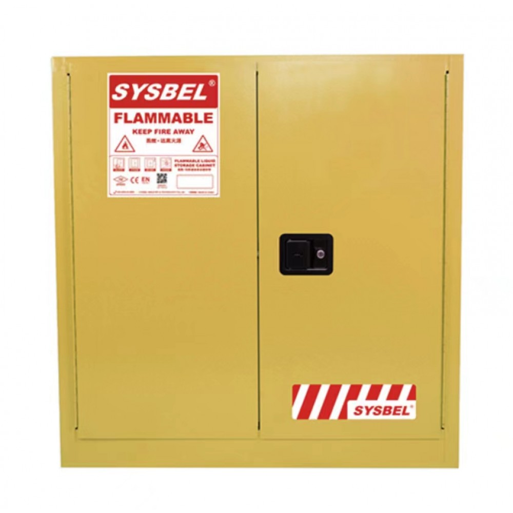 SYSBEL FM and CE Approved 30 Gal Flammable Liquid and Chemicals Safety Storage Cabinets