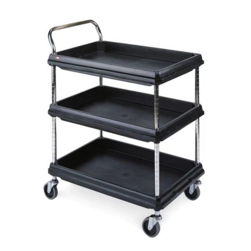 METRO Deep Ledge Polymer Utility Carts - 3 Shelf 