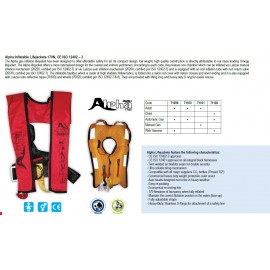 Lalizas Alpha 71100 auto inflatable lifejacket CE ISO 12402-3 自動充氣救生衣