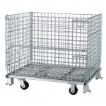 32 x 40 x 34 – Wire Bulk Container with 1/2 Drop Door & Casters