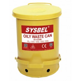 SYSBEL OSHA Standard 14 Gal Oily Yellow Waste Can..