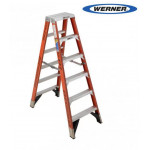 WERNER T7400 Fiberglass Twin Ladder 雙面人字梯