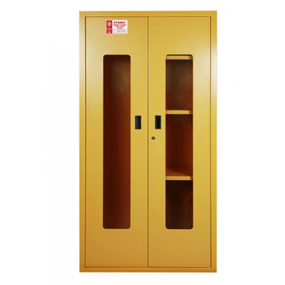 SYSBEL CE Approved Yellow Emergency Equipment Cabinet (PPE Cabinet) with the Windows[45 Gal/170 L]