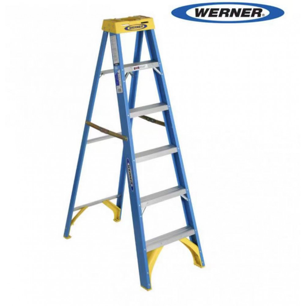 WERNER 6000 Fiberglass Stepladder 單面人字梯