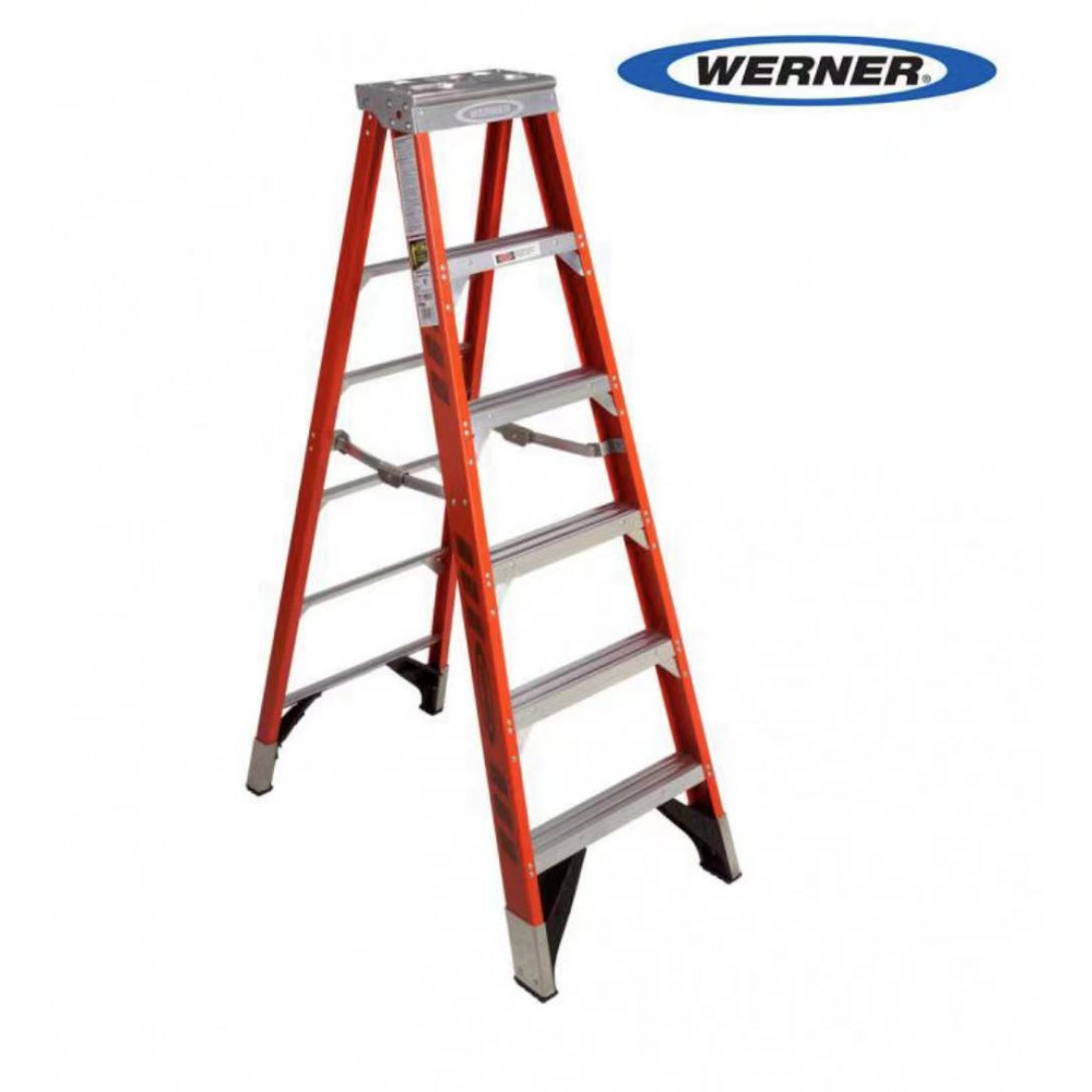 WERNER 7400 ft Fiberglass Step Ladder 人字梯