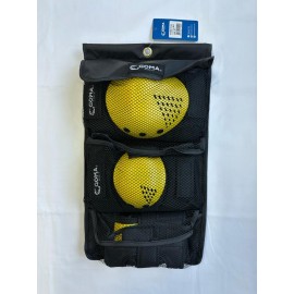 GOMA Protection Gear Set on wrist, elbow and knee. Color: Yellow